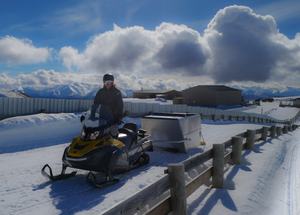 Skiddo at the Snow Farm, Cardrona, New Zealand